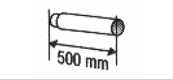 Rechte buis in aluminium 50 cm
